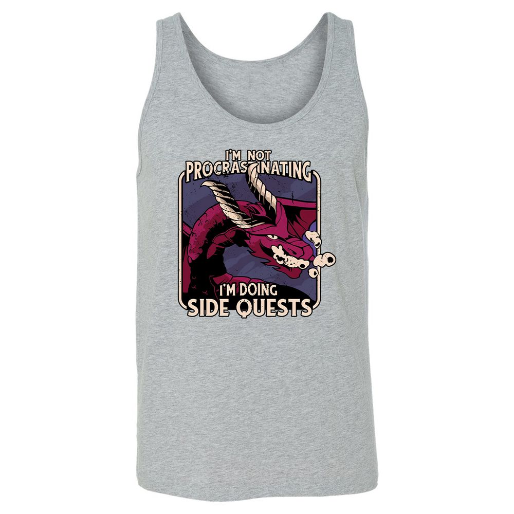 Doing Side Quests Unisex Jersey Tank - Athletic Heather - 4