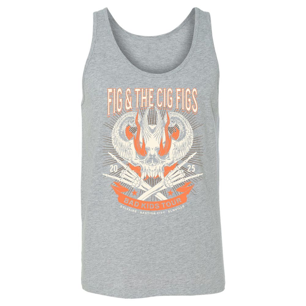 Fig and the Cig Figs, Dimension 20 Unisex Jersey Tank - Athletic Heather - 4