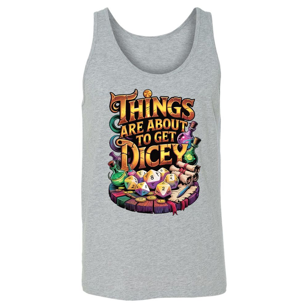 Things Are About To Get Dicey Unisex Jersey Tank - Athletic Heather - 4