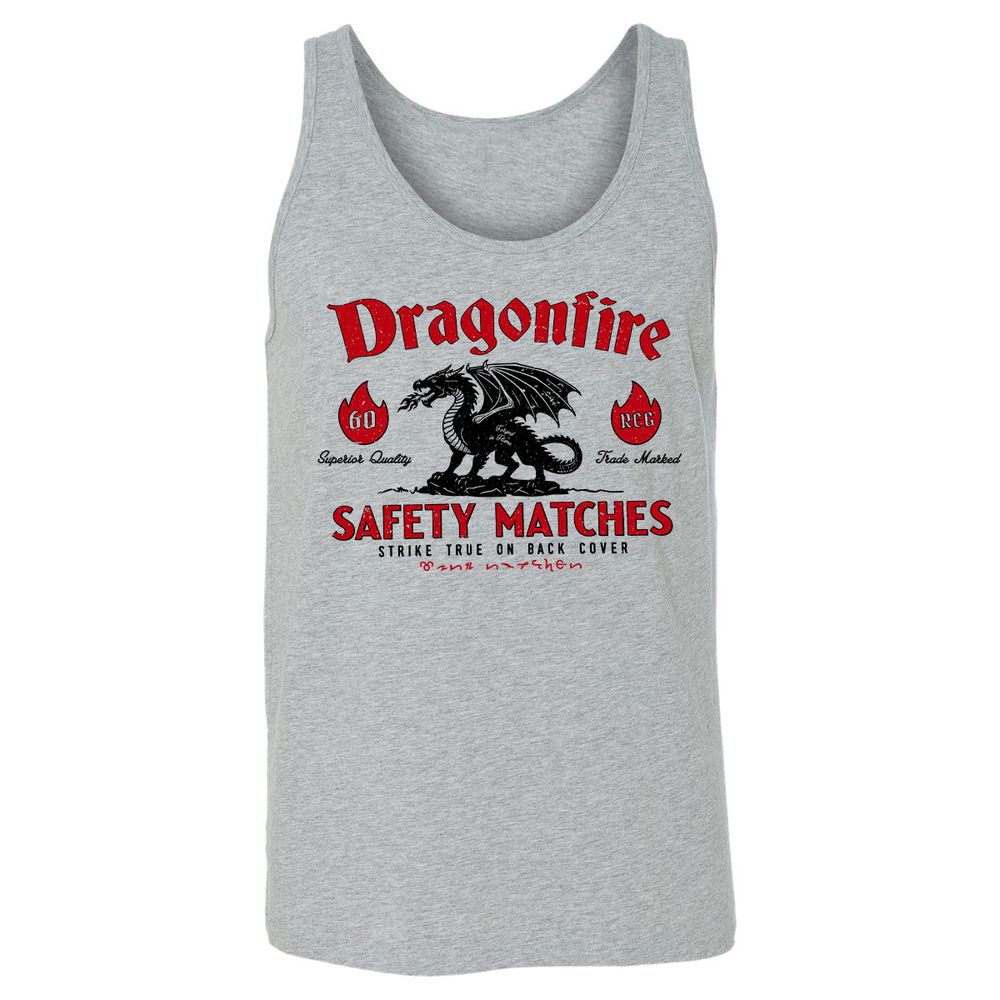 Dragonfire Unisex Jersey Tank - Athletic Heather - 4