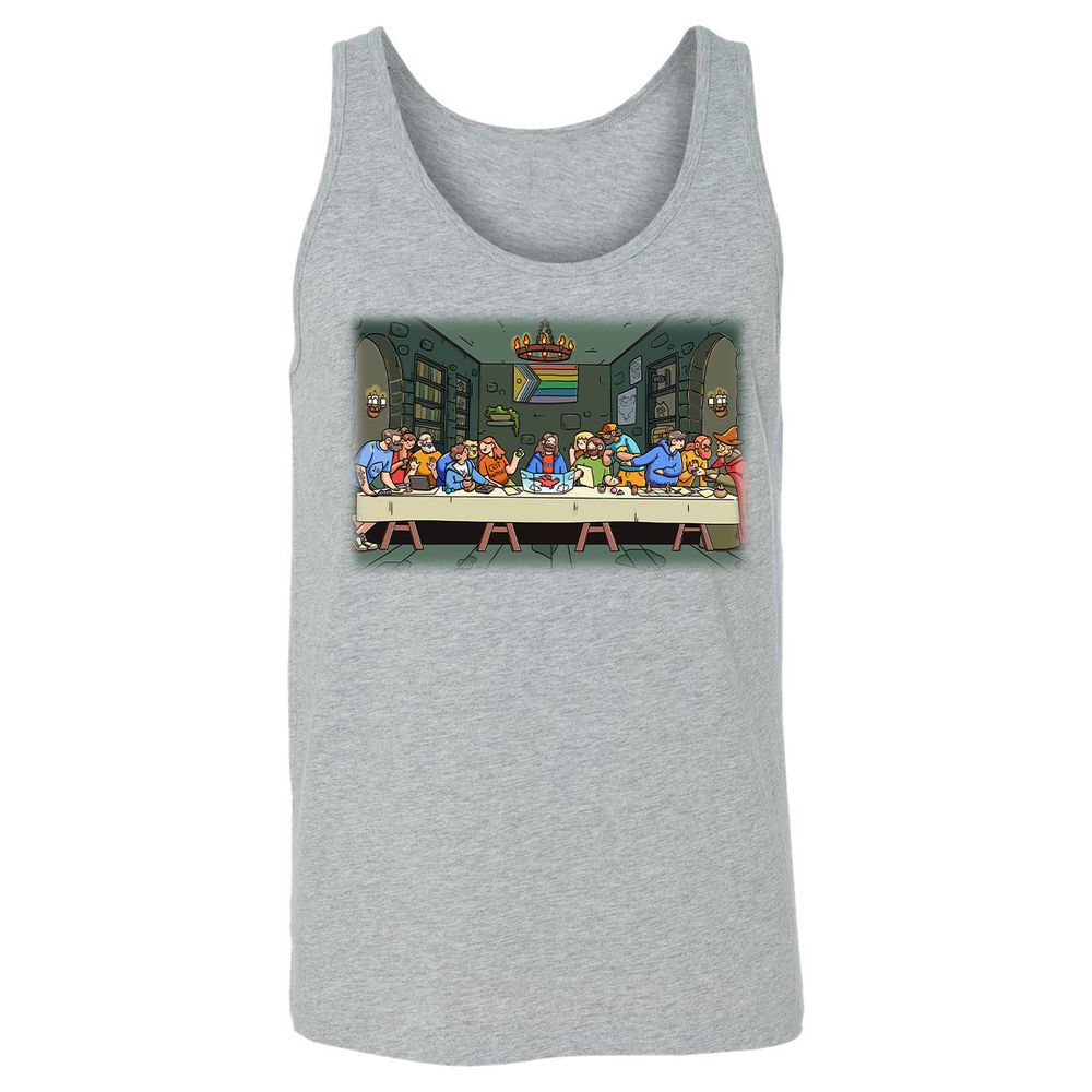 DnD Characters Pride Themed The Last Supper Shirt Unisex Jersey Tank - Athletic Heather - 4