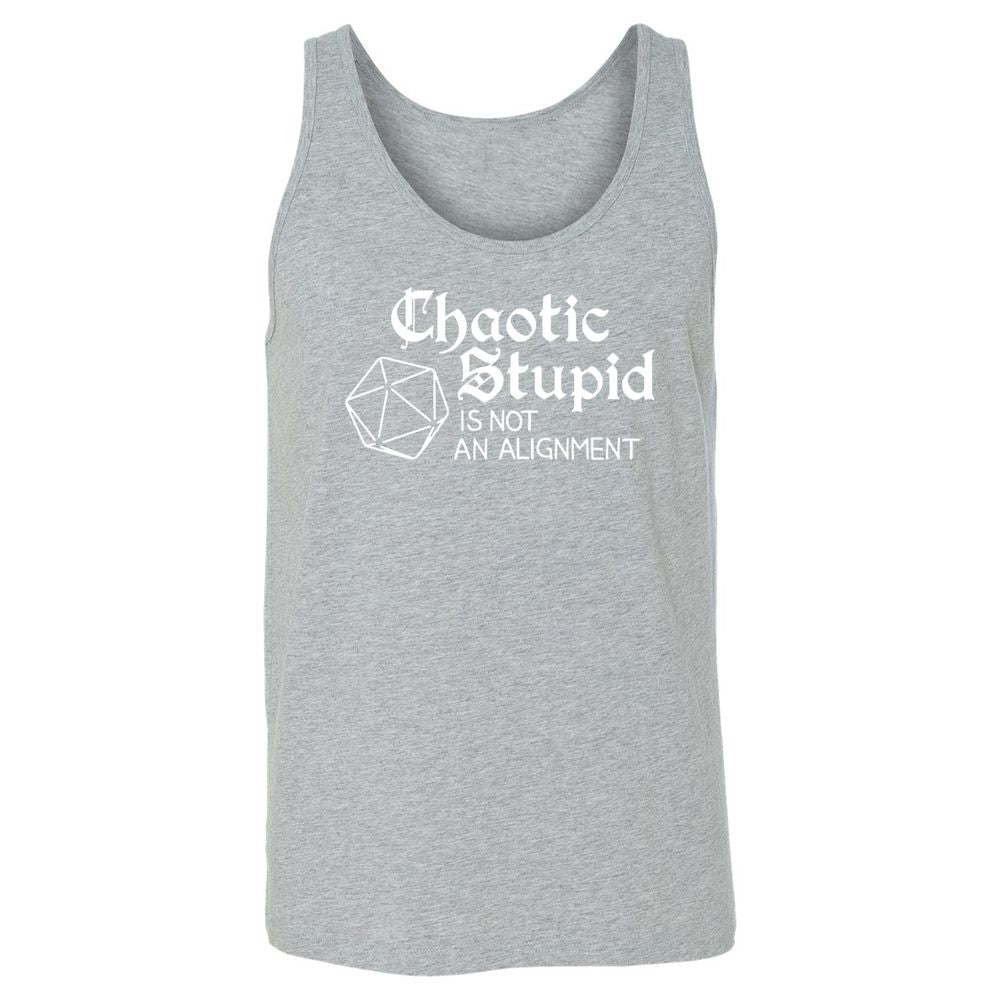 Chaotic Stupid Is Not An Alignment Unisex Jersey Tank - Athletic Heather - 4