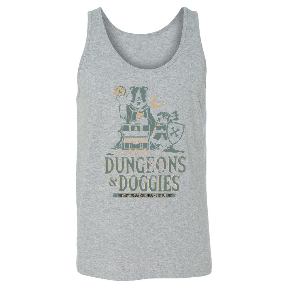 Dungeons & Doggies Unisex Jersey Tank - Athletic Heather - 4