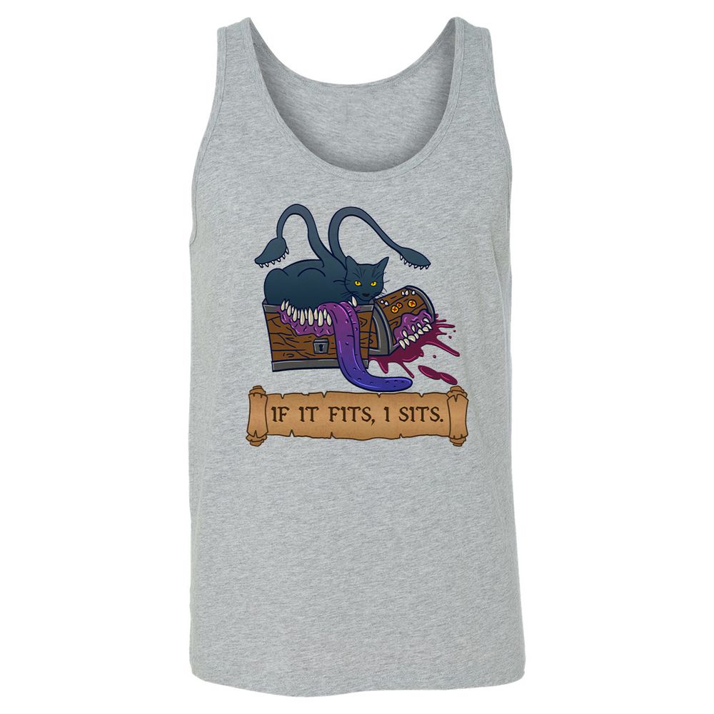 If It Fits I Sits Unisex Jersey Tank - Athletic Heather - 4