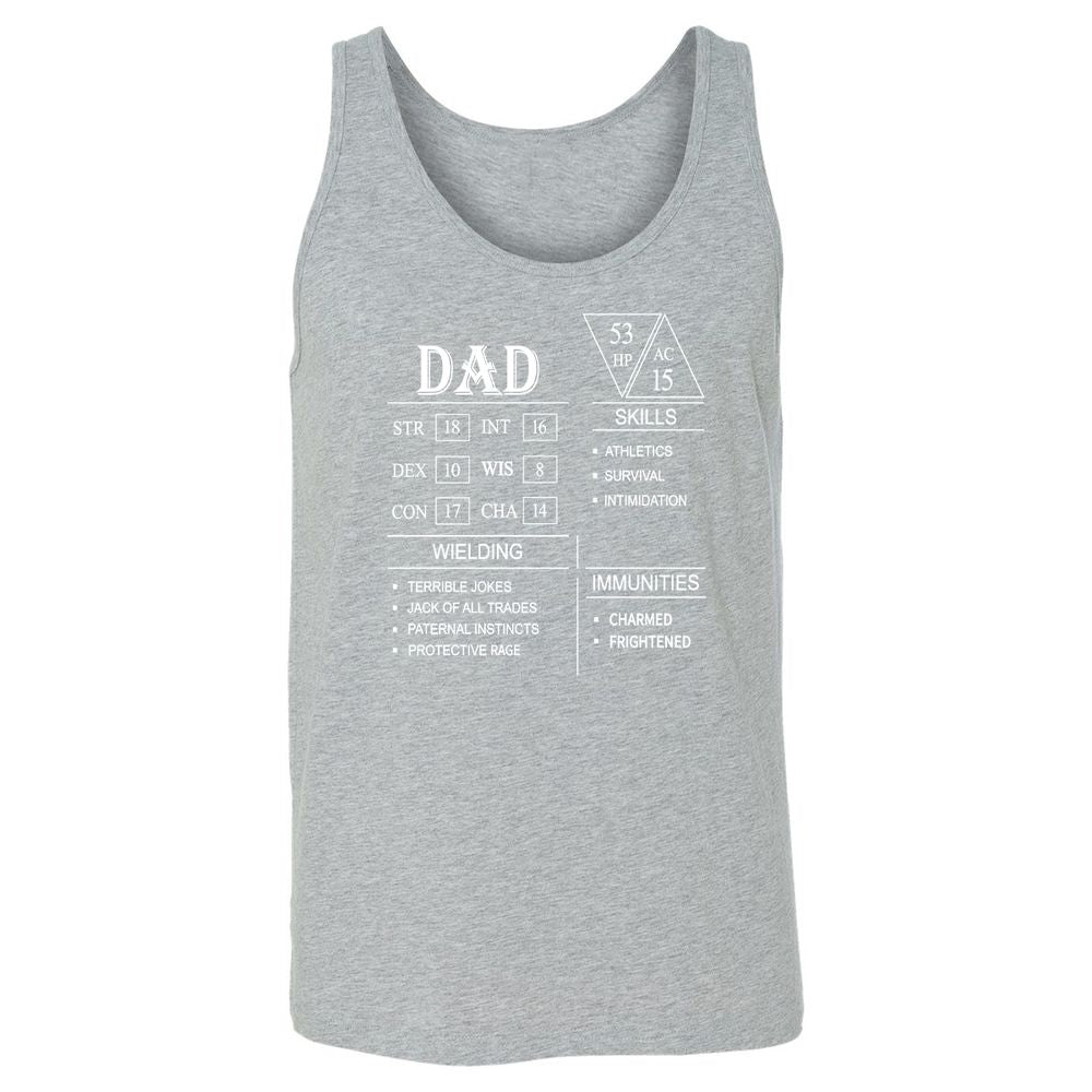 Dad Stat Block Unisex Jersey Tank - Athletic Heather - 4