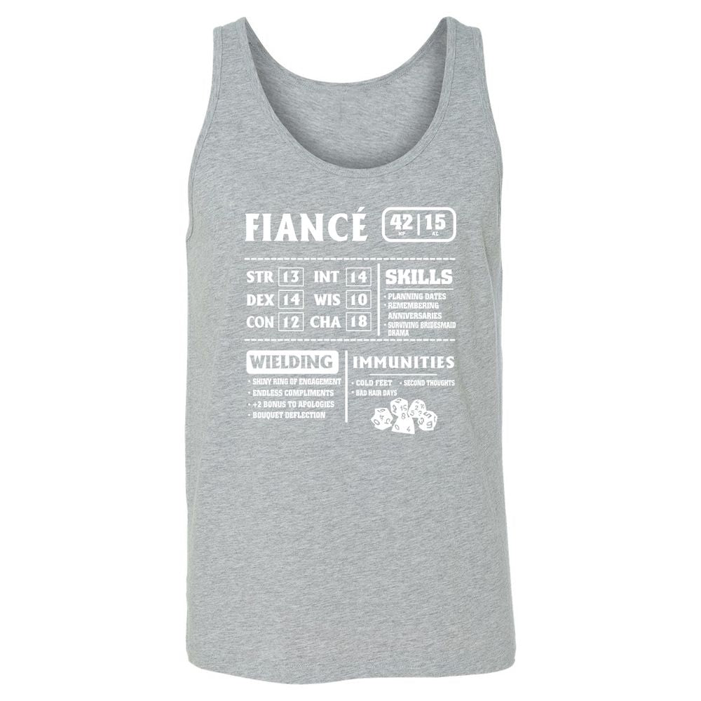 Fiance Stats Unisex Jersey Tank - Athletic Heather - 4