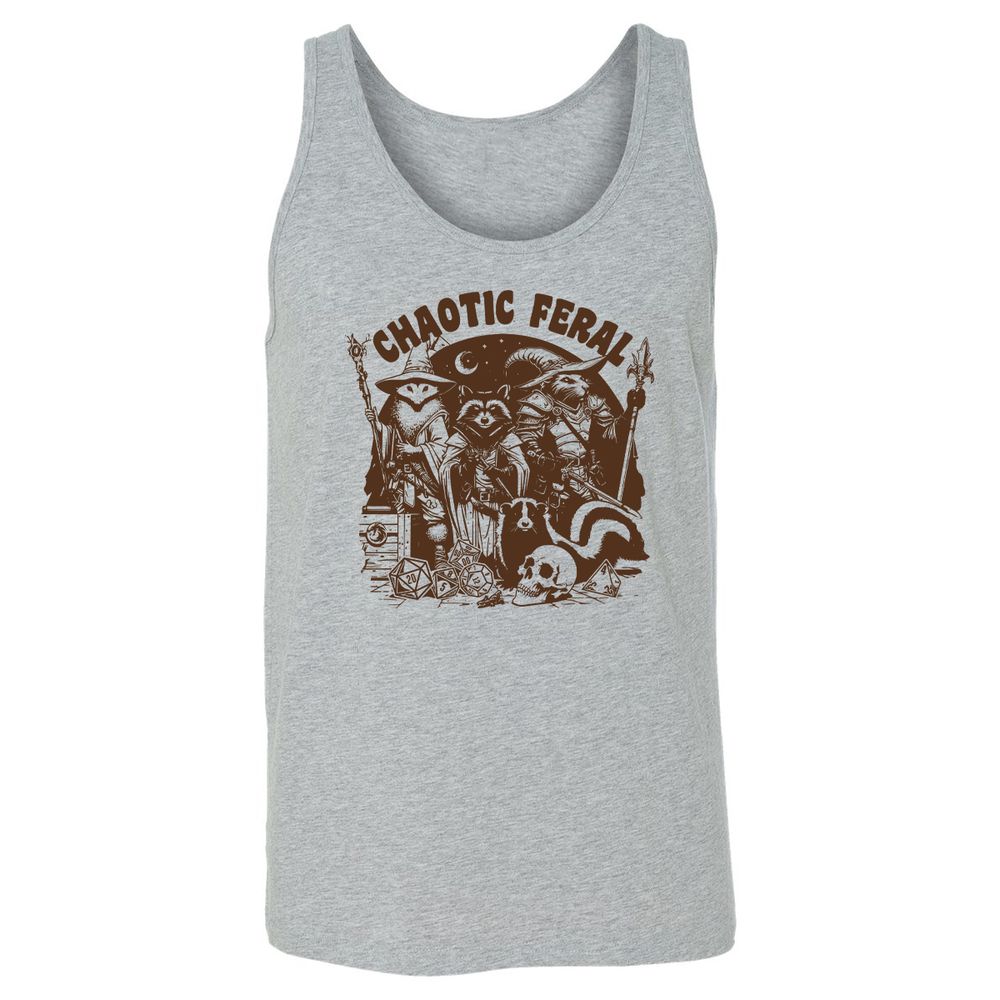 Raccoon Chaotic Feral Unisex Jersey Tank - Athletic Heather - 4