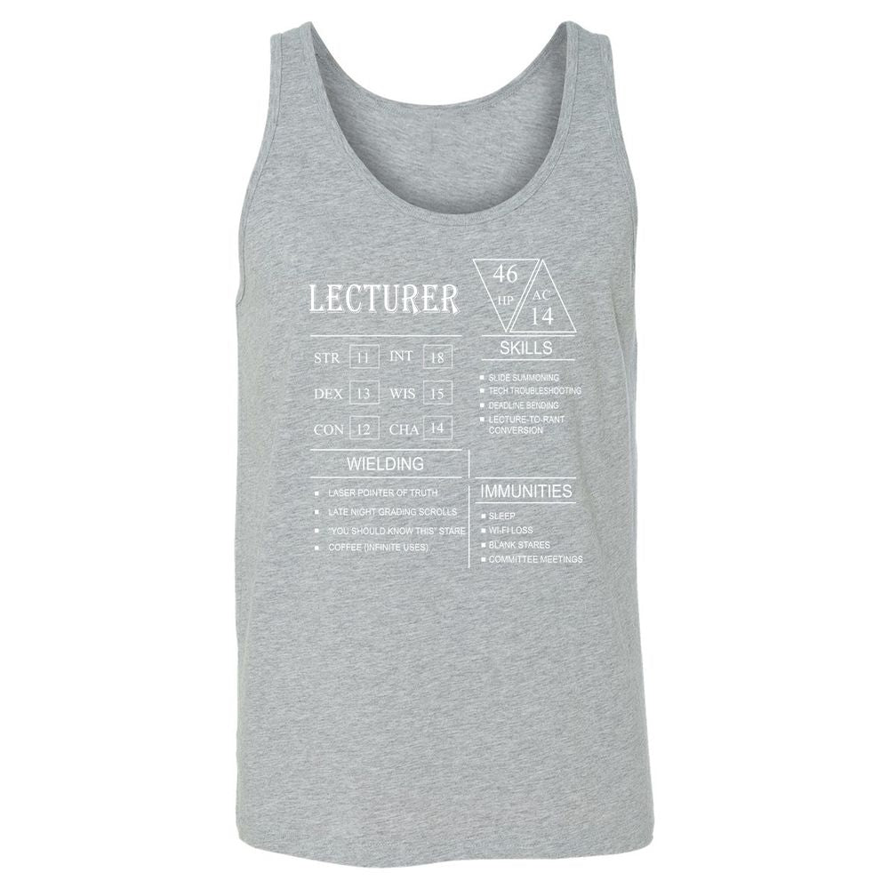 Lecturer New Unisex Jersey Tank - Athletic Heather - 4