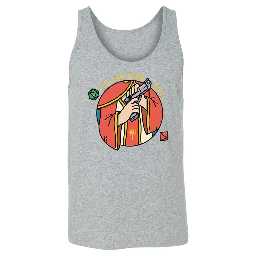 I'm A Healer But Unisex Jersey Tank - Athletic Heather - 4