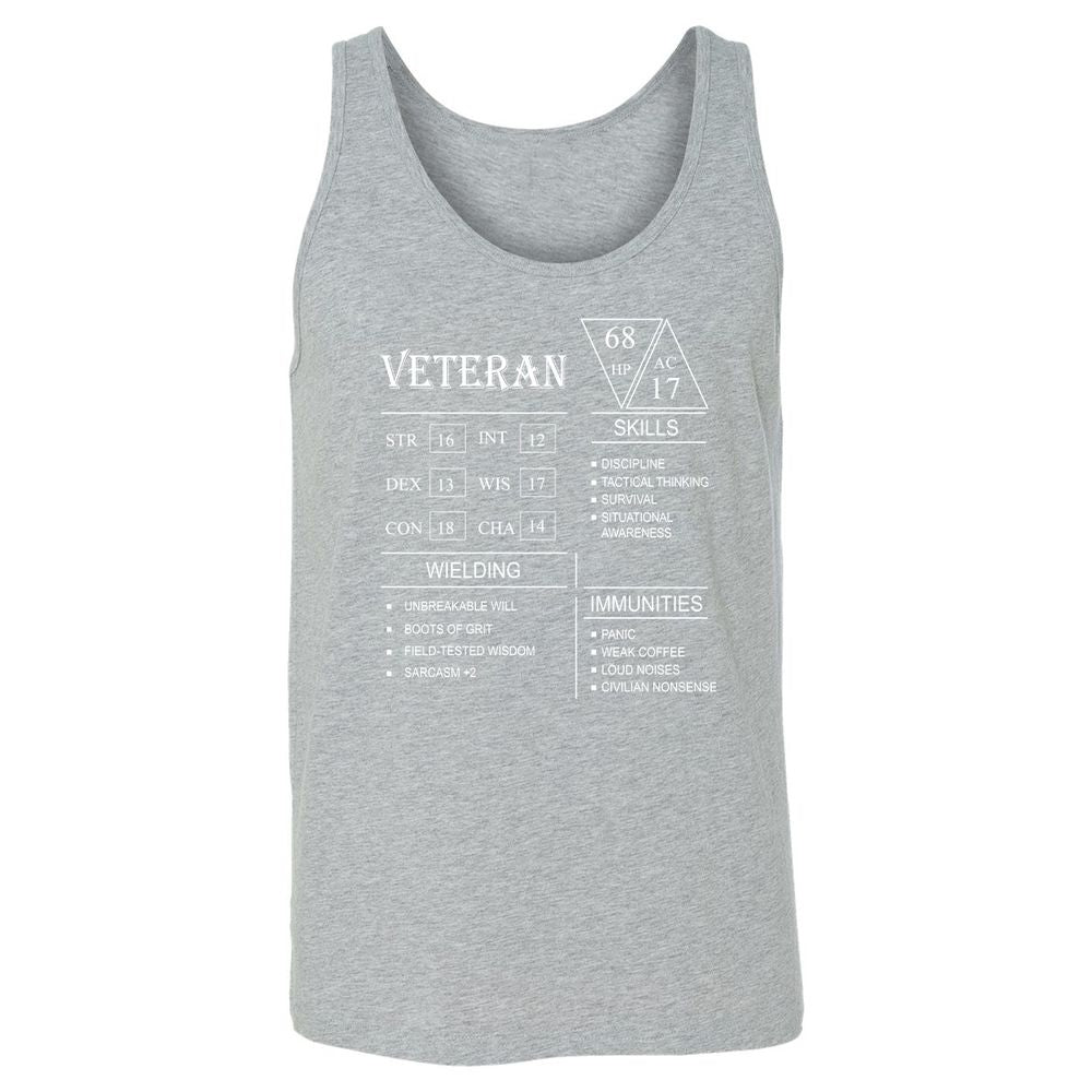Veteran New Unisex Jersey Tank - Athletic Heather - 4