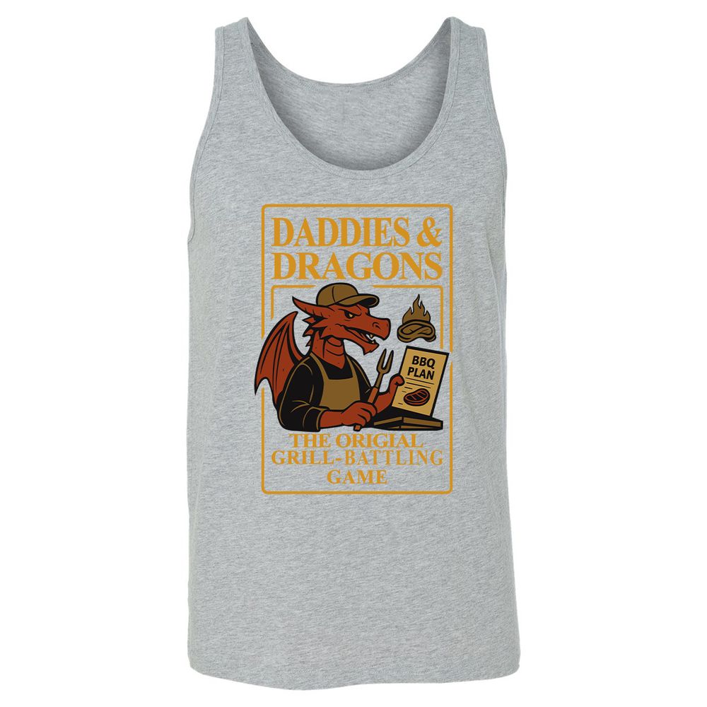 Daddies & Dragons Unisex Jersey Tank - Athletic Heather - 4