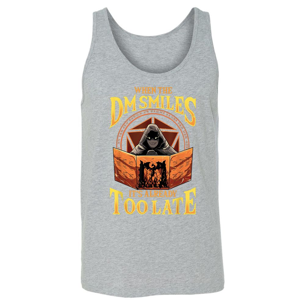 When The Dm Smiles Its Already Too Late Unisex Jersey Tank - Athletic Heather - 4