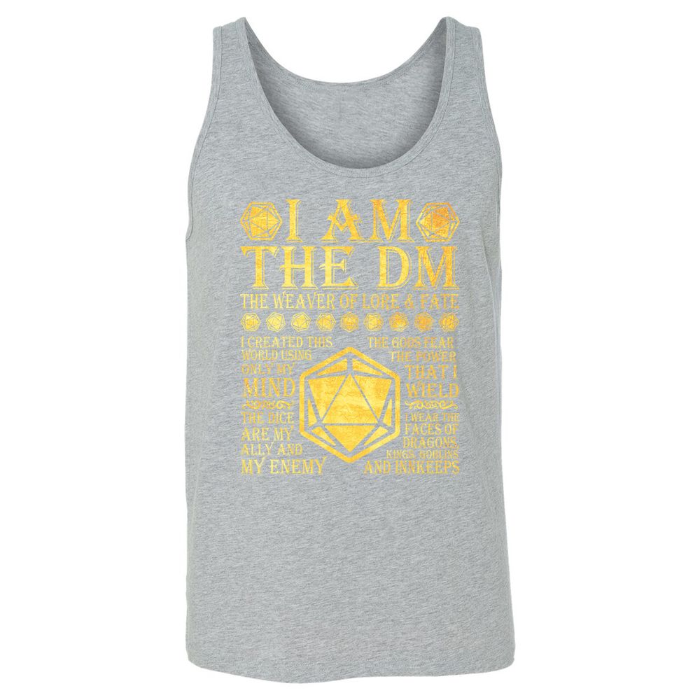 I Am The DM Unisex Jersey Tank - Athletic Heather - 4