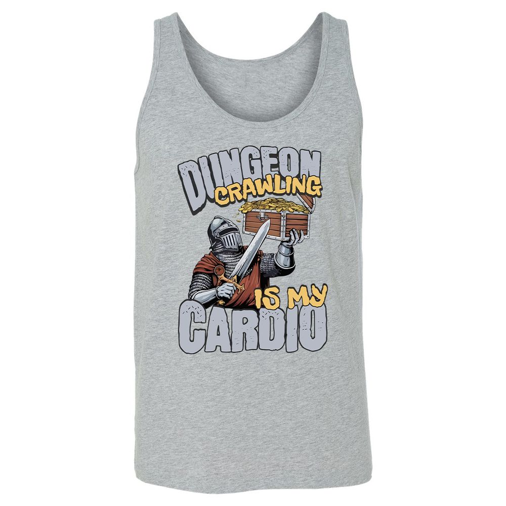 Dungeon Crawling Is My Cardio Unisex Jersey Tank - Athletic Heather - 4