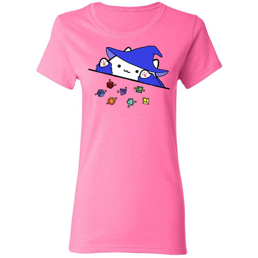 Cat Throws Dices Women's T-Shirt - Azalea - 4