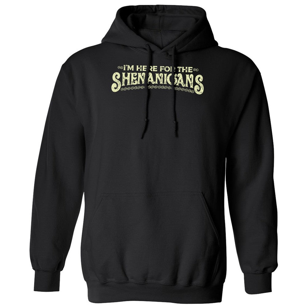 Here For The Shenanigans Classic Unisex Hoodie - Black - 4