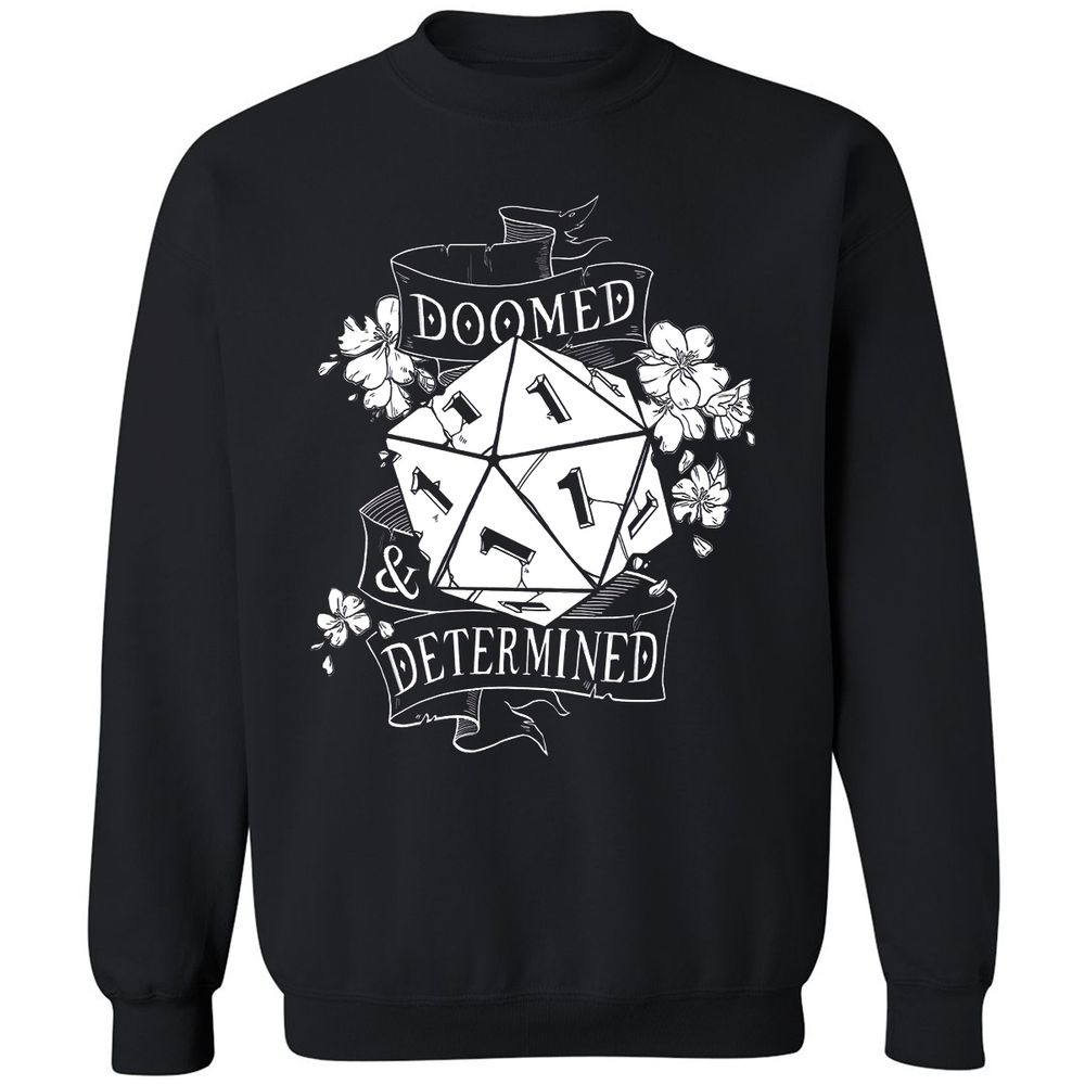 Doomed Determined Classic Unisex Sweatshirt - Black - 4