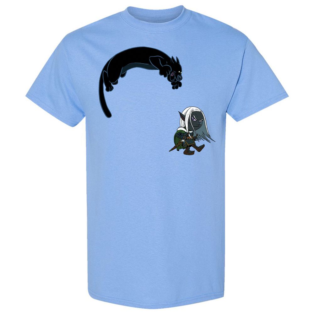 Drizzt and Guenhwyvar Classic Unisex T-Shirt - Carolina Blue - 4