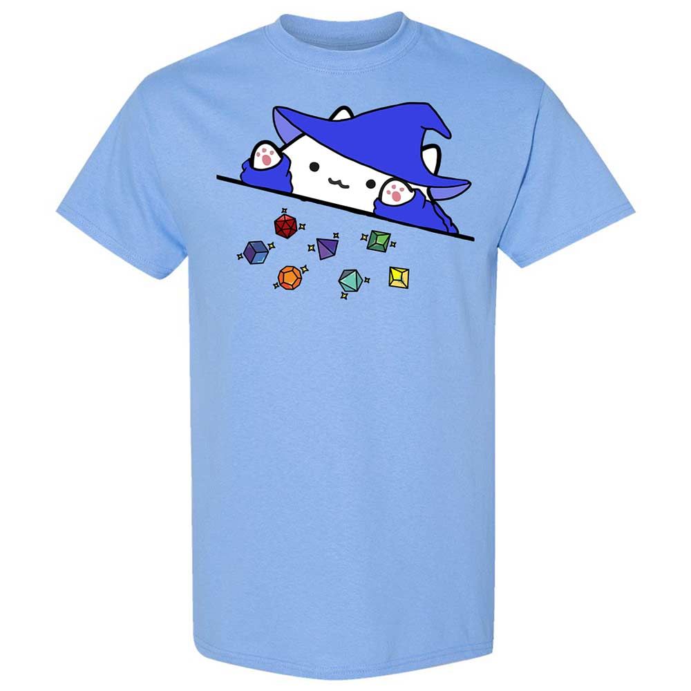 Cat Throws Dices Classic Unisex T-Shirt - Carolina Blue - 4