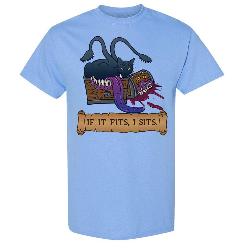 If It Fits I Sits Classic Unisex T-Shirt - Carolina Blue - 4