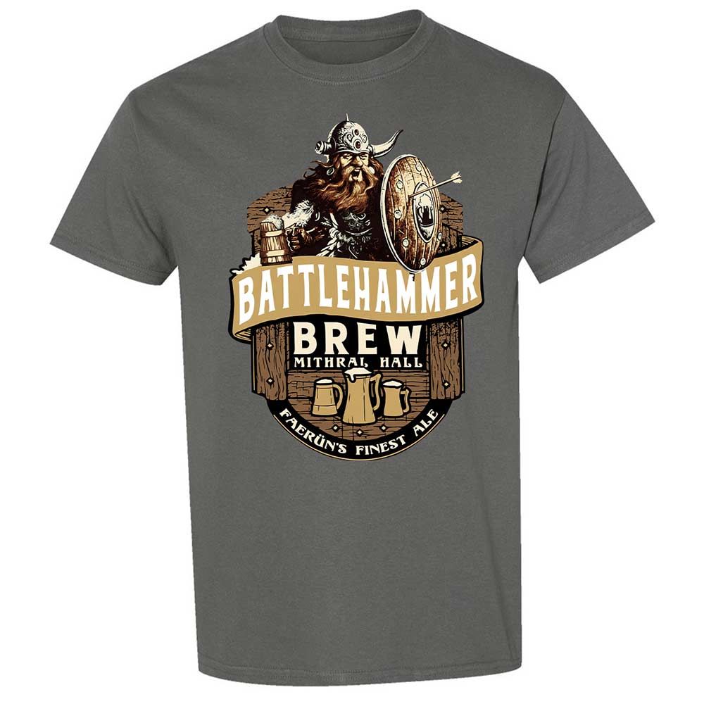Battlehammer Brew Classic Unisex T-Shirt - Charcoal - 4