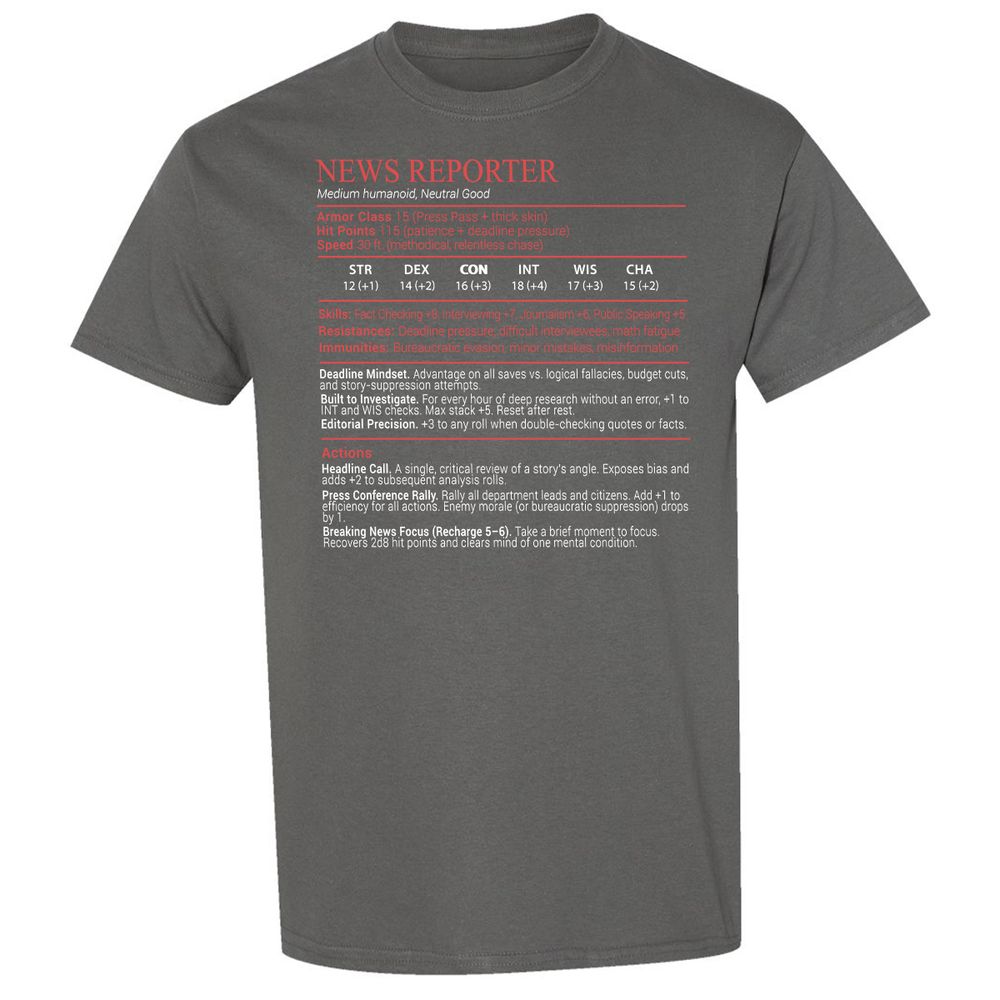 News Reporter Stats Block - Charcoal - 4