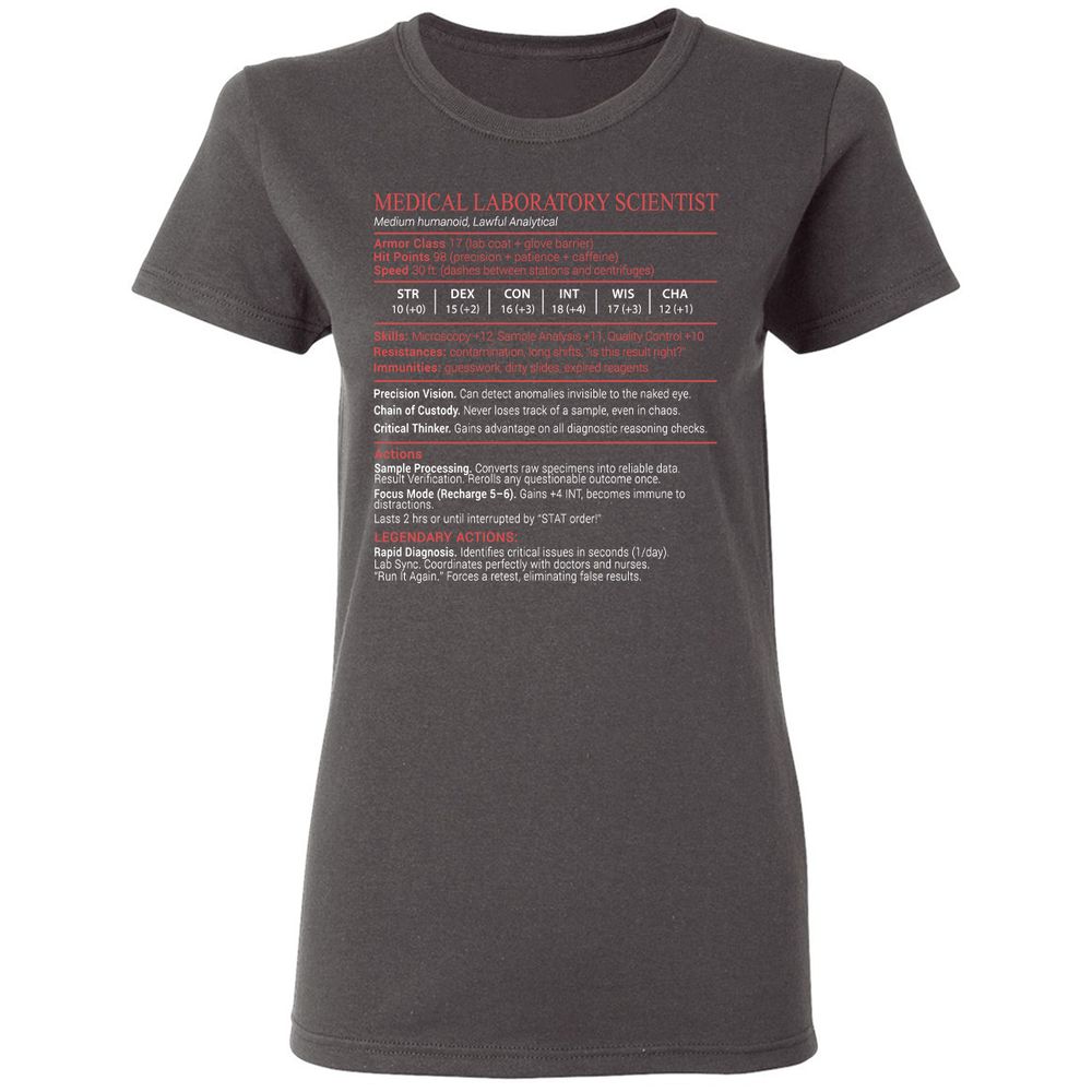 Medical Laboratory Scientist Stats Block - Charcoal - 4