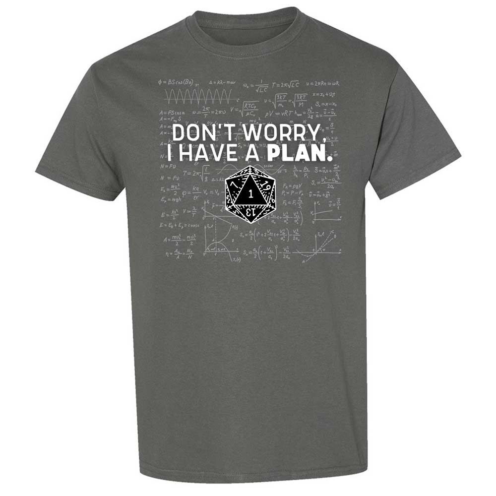 Dont Worry I Have A Plan Classic Unisex T-Shirt - Charcoal - 4