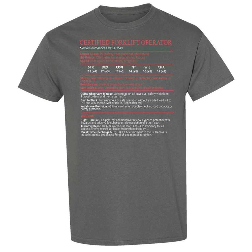 Certified Forklift Operator Stats Block - Charcoal - 4