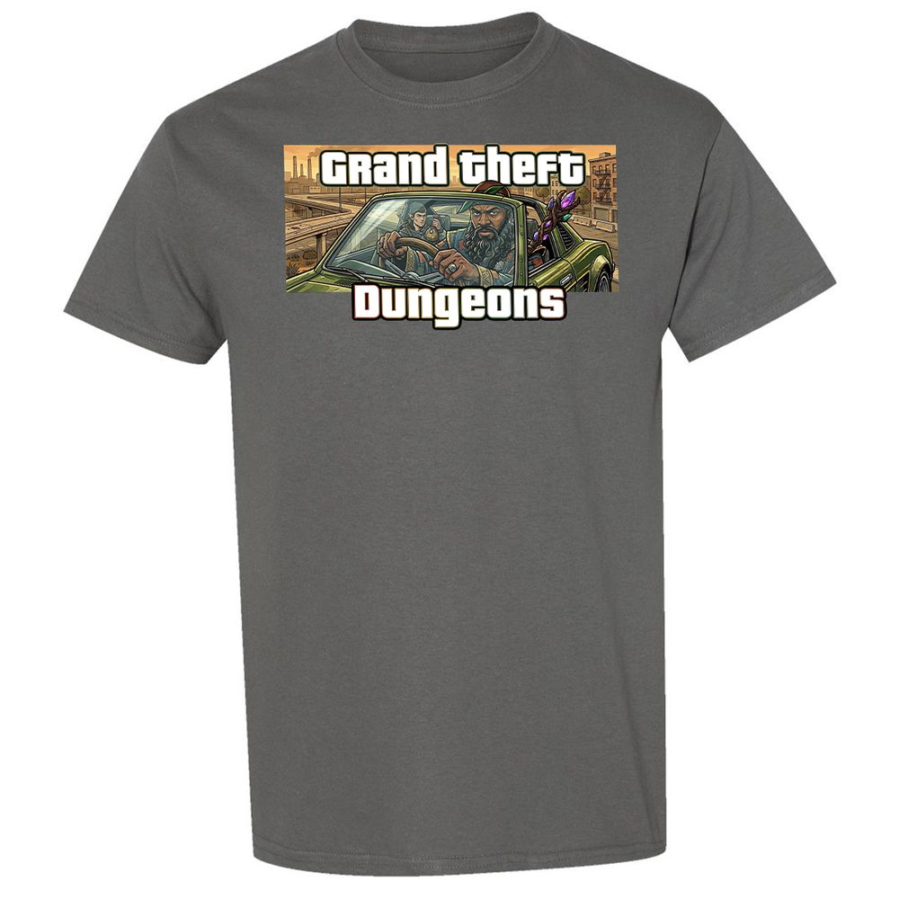 Grand Theft Dungeons Classic Unisex T-Shirt - Charcoal - 4