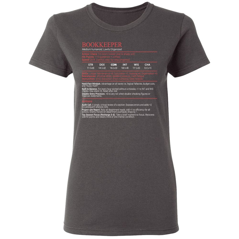 Bookkeepper Stats Block - Charcoal - 4