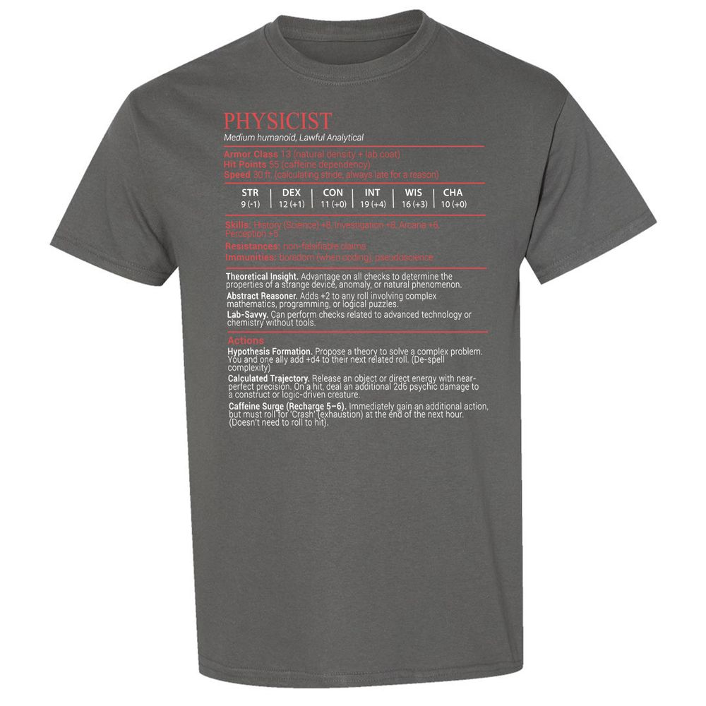 Physicist Stats Block - Charcoal - 4