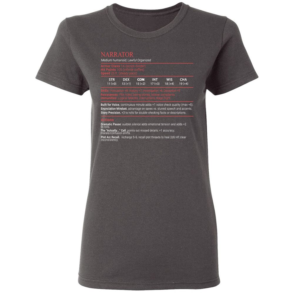Narrator Stats Block - Charcoal - 4