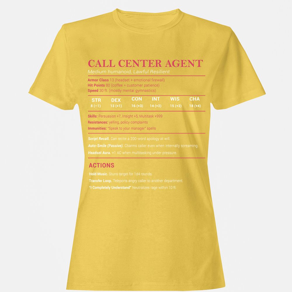 Call Center Agent Stats Women's T-Shirt - Daisy - 4