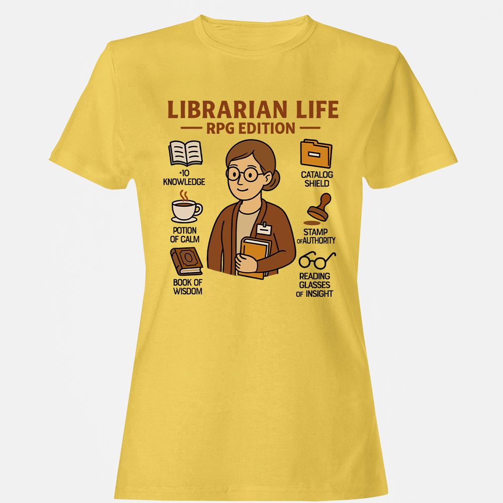 Librarian Life RPG Edition Women's T-Shirt - Daisy - 4