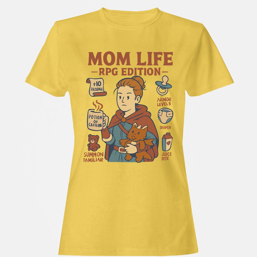 Mom Life RPG Edition Women's T-Shirt - Daisy - 4