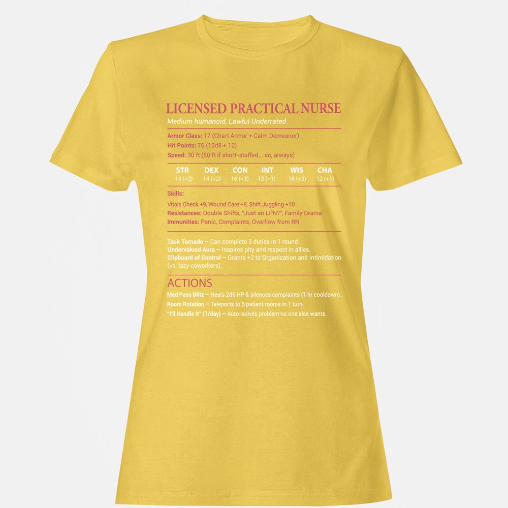 Licensed Practical Nurse LPN Women's T-Shirt - Daisy - 4
