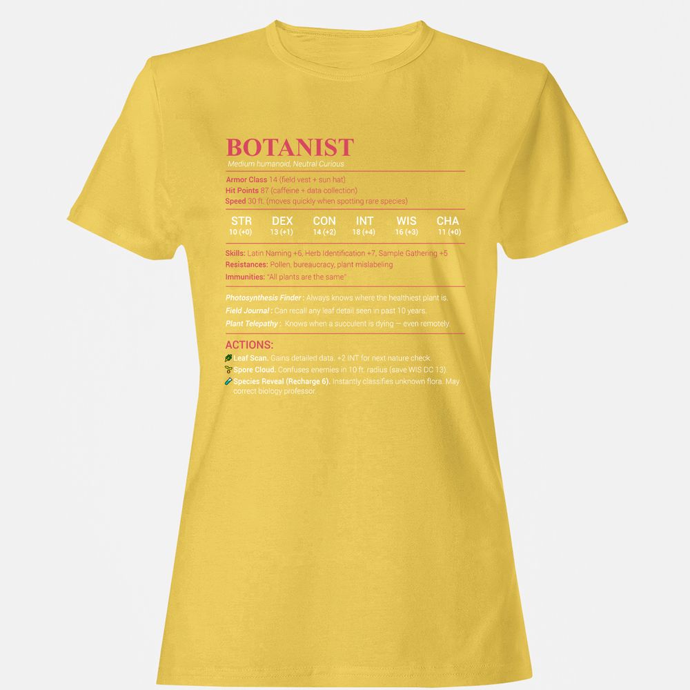 Botanist Stats Women's T-Shirt - Daisy - 4