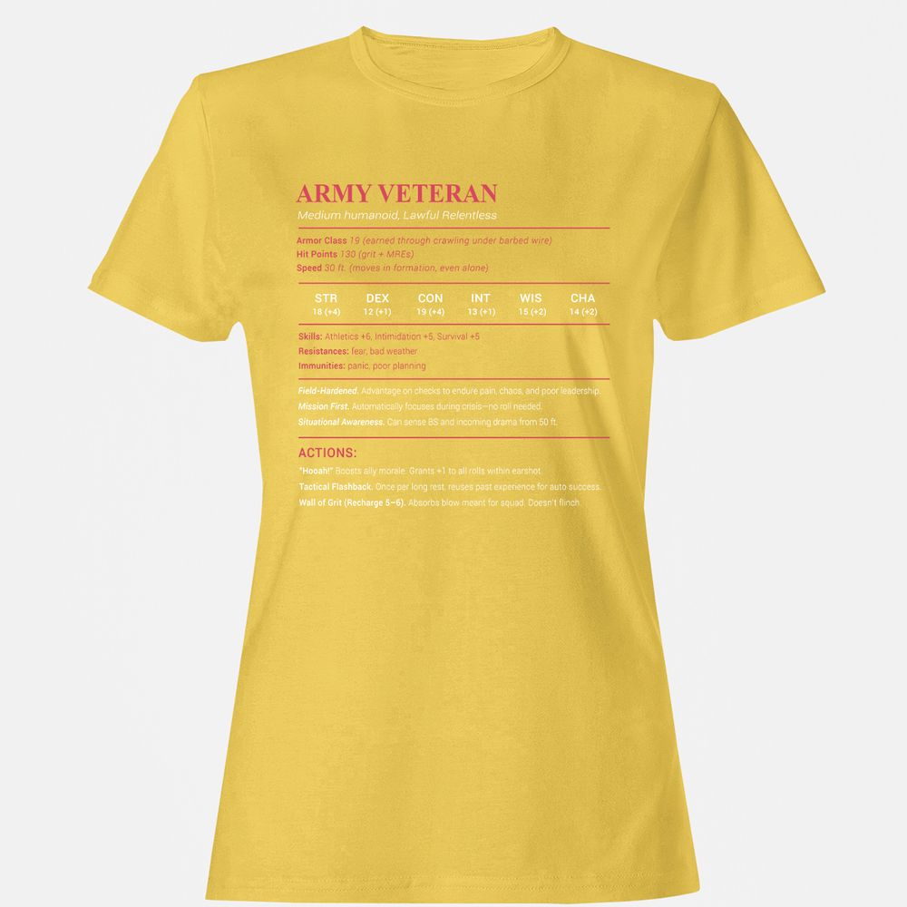 Army Veteran Women's T-Shirt - Daisy - 4