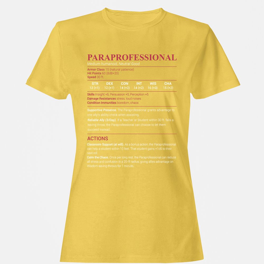 Paraprofessional Women's T-Shirt - Daisy - 4
