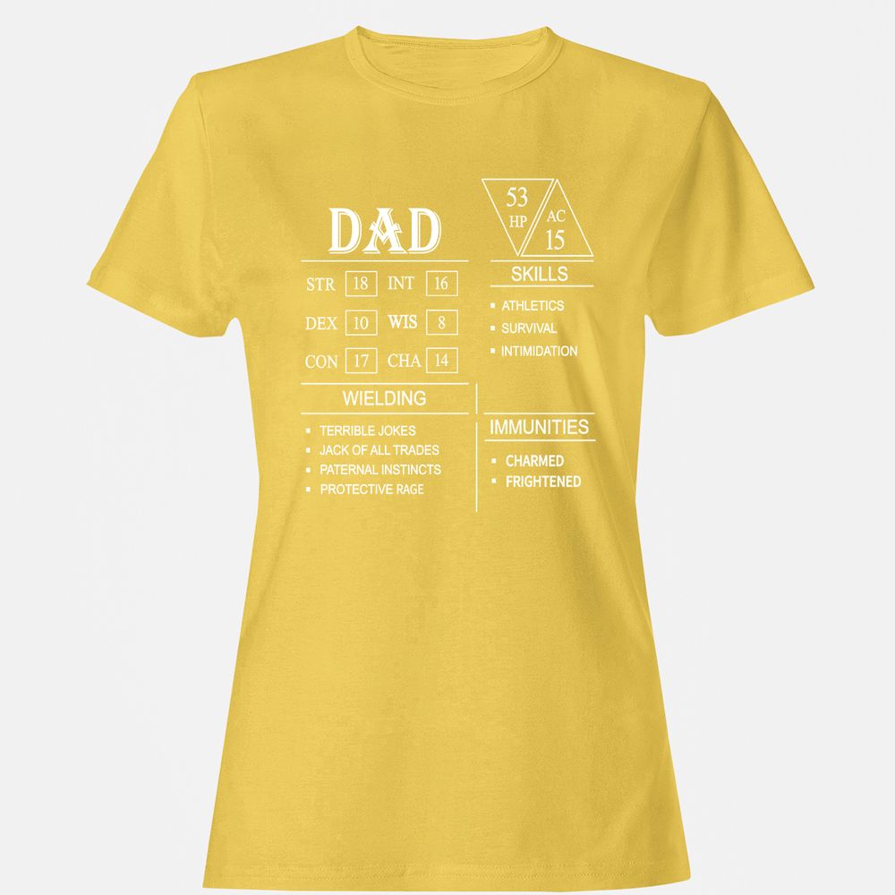 Dad Stat Block Women's T-Shirt - Daisy - 4