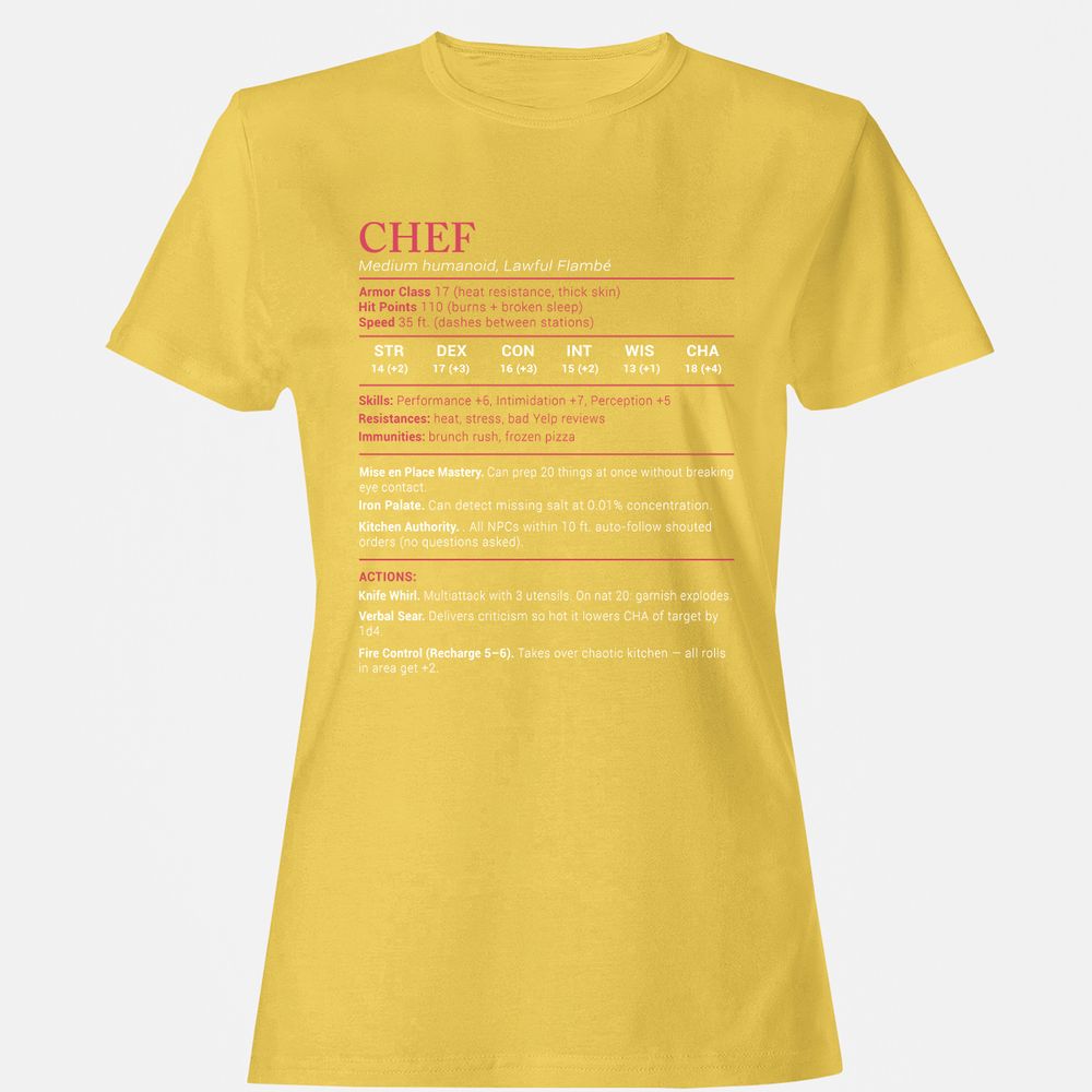 Chef Stats Women's T-Shirt - Daisy - 4