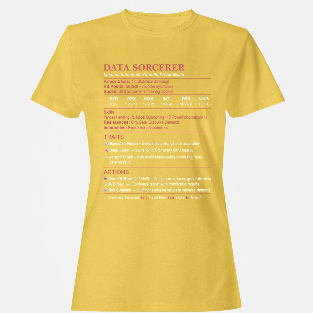 Data Scientist Stats (Data Sorcerer) Women's T-Shirt - Daisy - 4