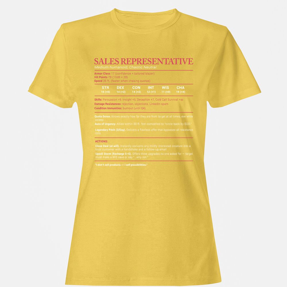 Sales Presentative Stats Women's T-Shirt - Daisy - 4