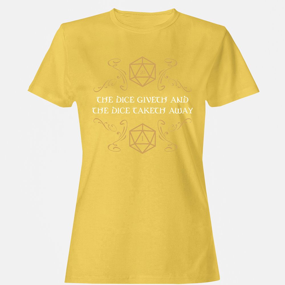 The Dice Giveth and Taketh Away Natural 20 and Critical Fail Women's T-Shirt - Daisy - 4