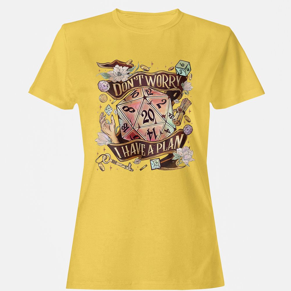 Floral Don't Worry I Have A Plan Women's T-Shirt - Daisy - 4