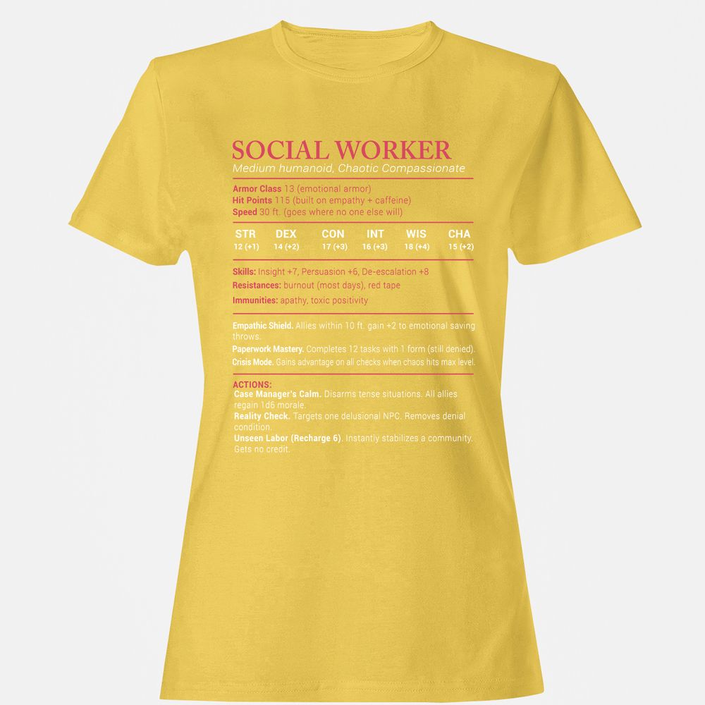 Social Worker Stats Women's T-Shirt - Daisy - 4