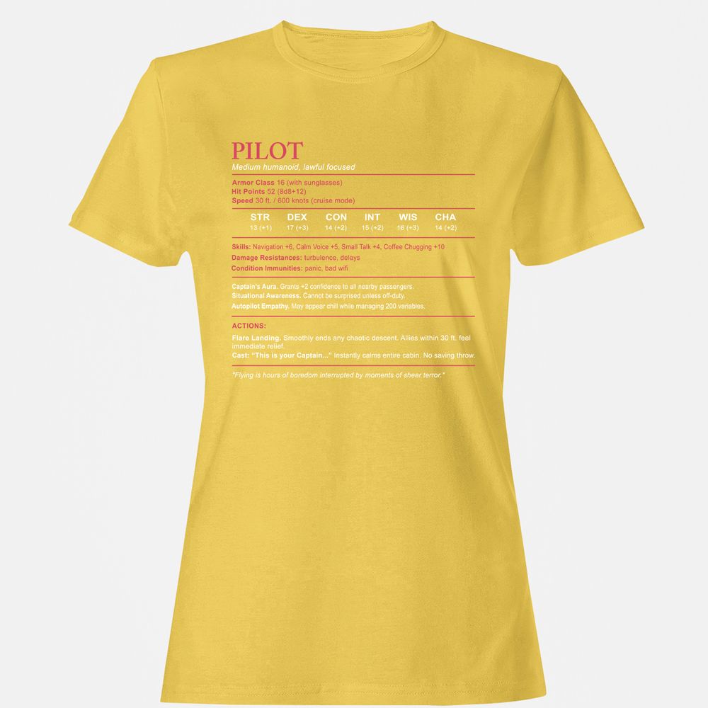 Pilot Stats Women's T-Shirt - Daisy - 4