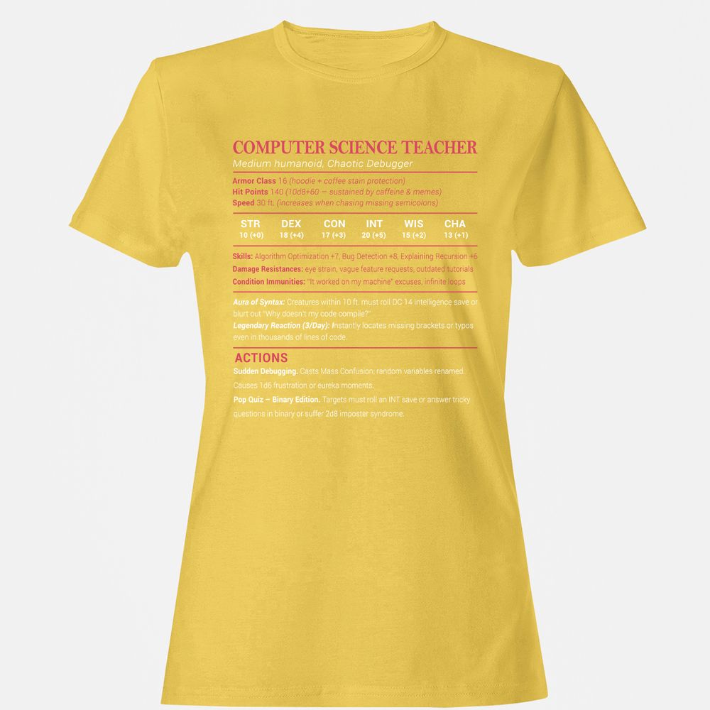 Computer Science Teacher Women's T-Shirt - Daisy - 4