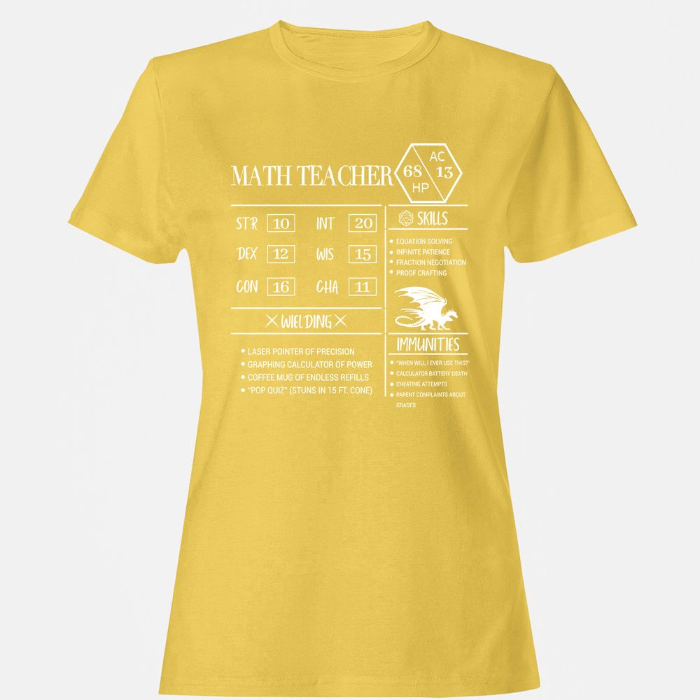 Math Teacher New Women's T-Shirt - Daisy - 4